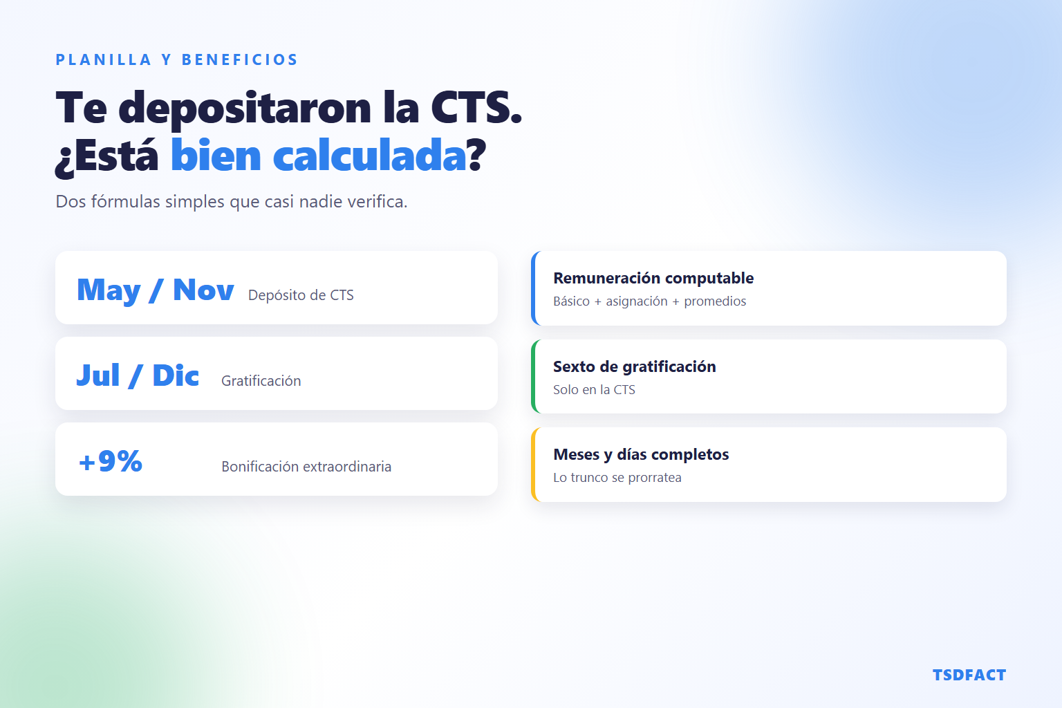 Cálculo de CTS y gratificación en Perú
