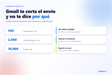 Enviar correos masivos con Gmail sin que te bloqueen